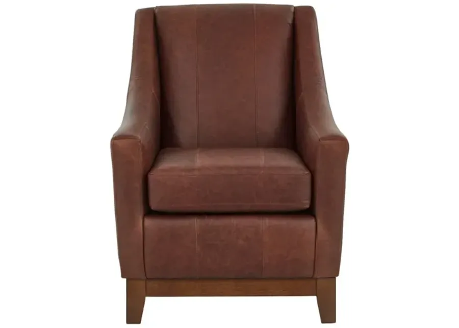 MARIKO UMBER LEATHER CLUB CHAIR