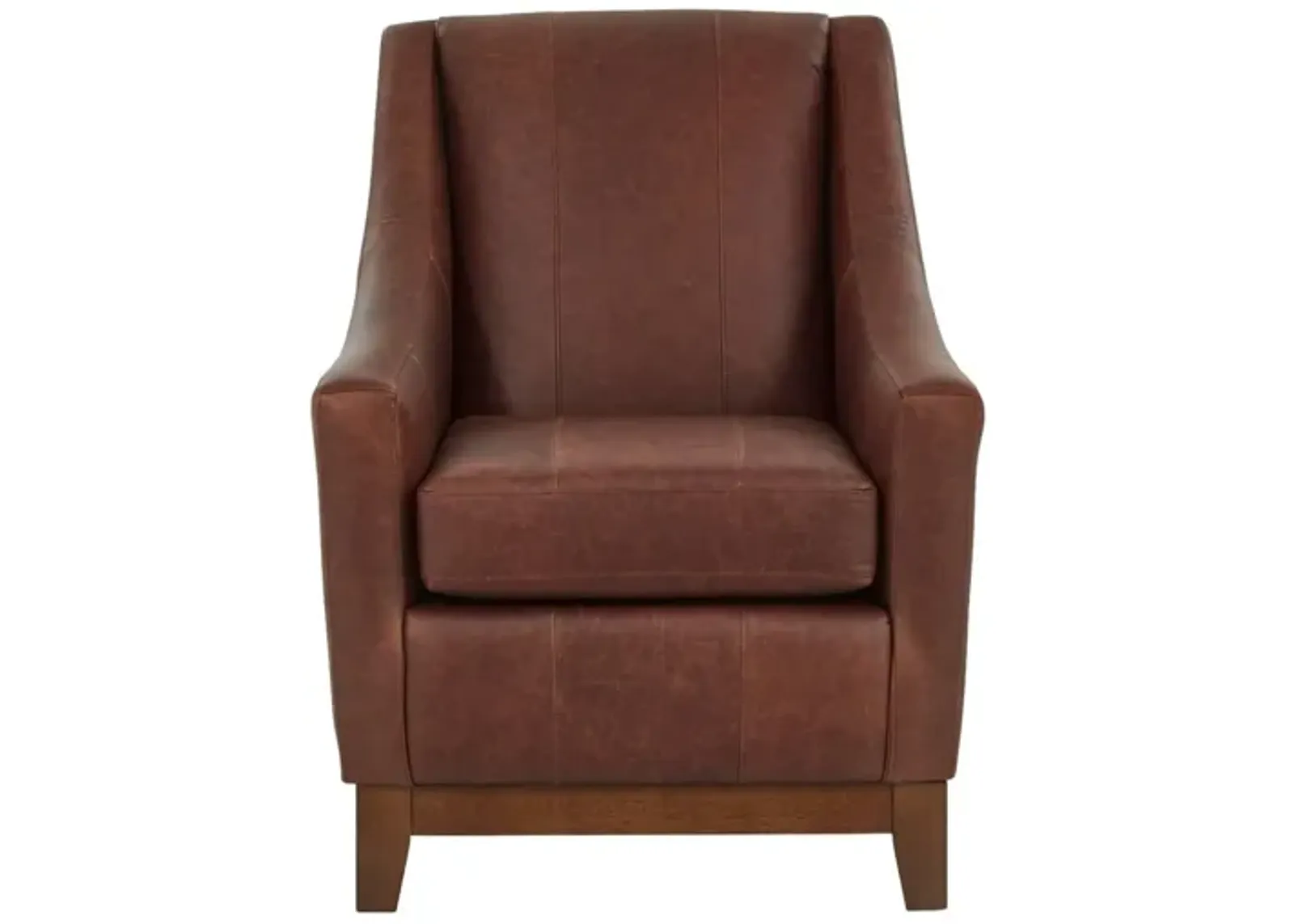 MARIKO UMBER LEATHER CLUB CHAIR