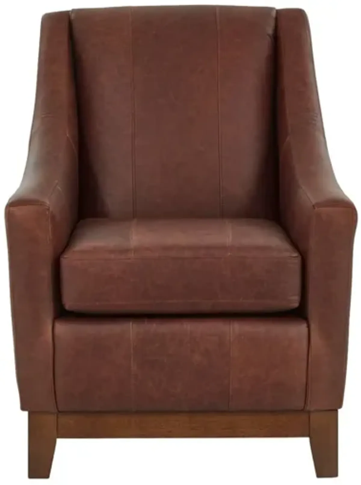 MARIKO UMBER LEATHER CLUB CHAIR