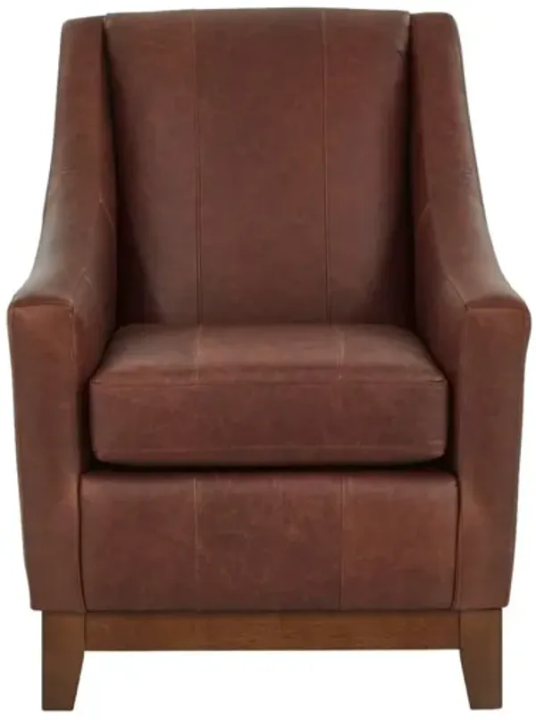 MARIKO UMBER LEATHER CLUB CHAIR
