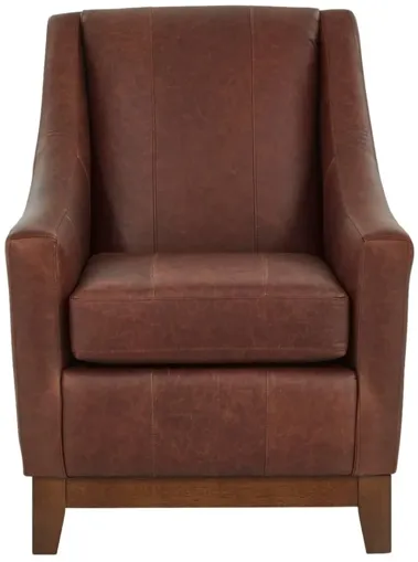 MARIKO UMBER LEATHER CLUB CHAIR