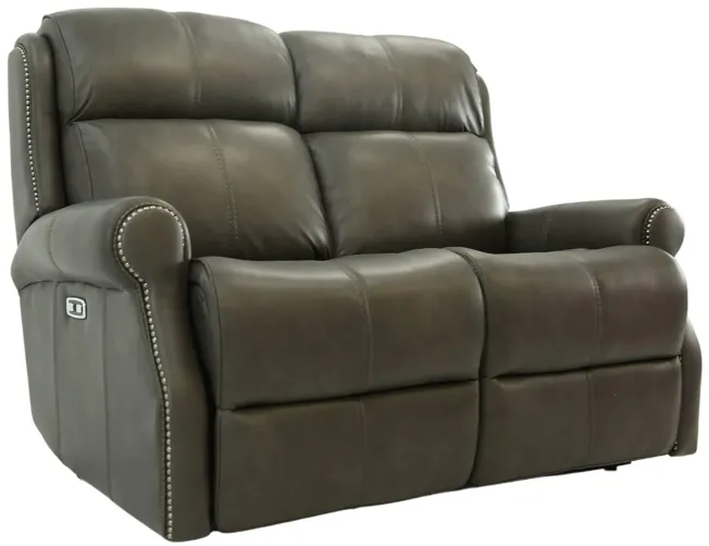 MCGWIRE DOVE LEATHER POWER LOVESEAT