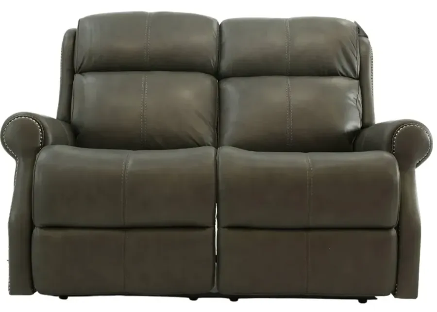 MCGWIRE DOVE LEATHER POWER LOVESEAT