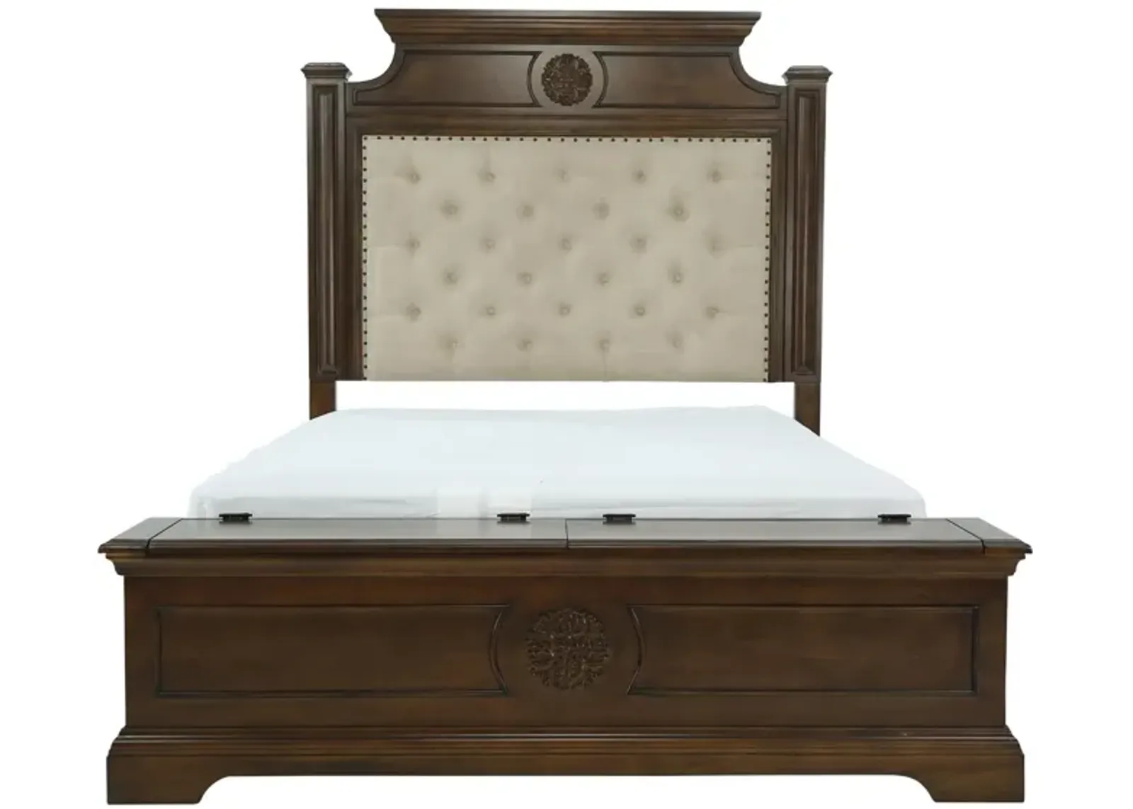 AMBER UPHOLSTERED KING STORAGE BED