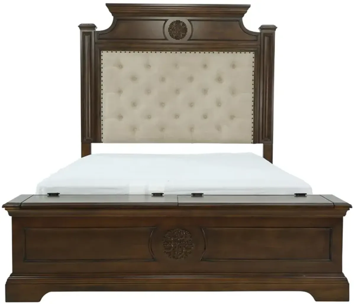 AMBER UPHOLSTERED KING STORAGE BED