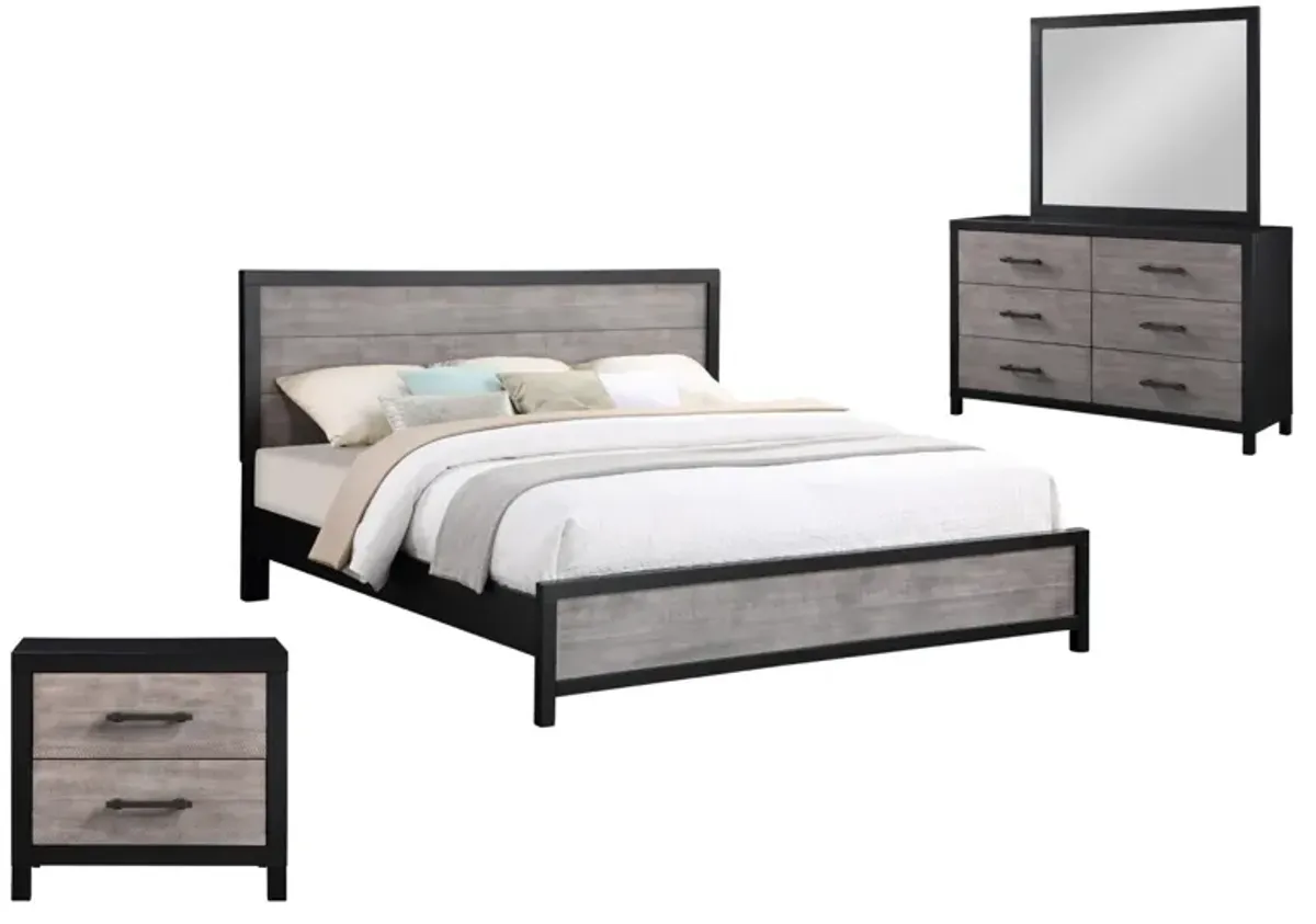 DAUGHTREY BLACK KING PANEL BEDROOM