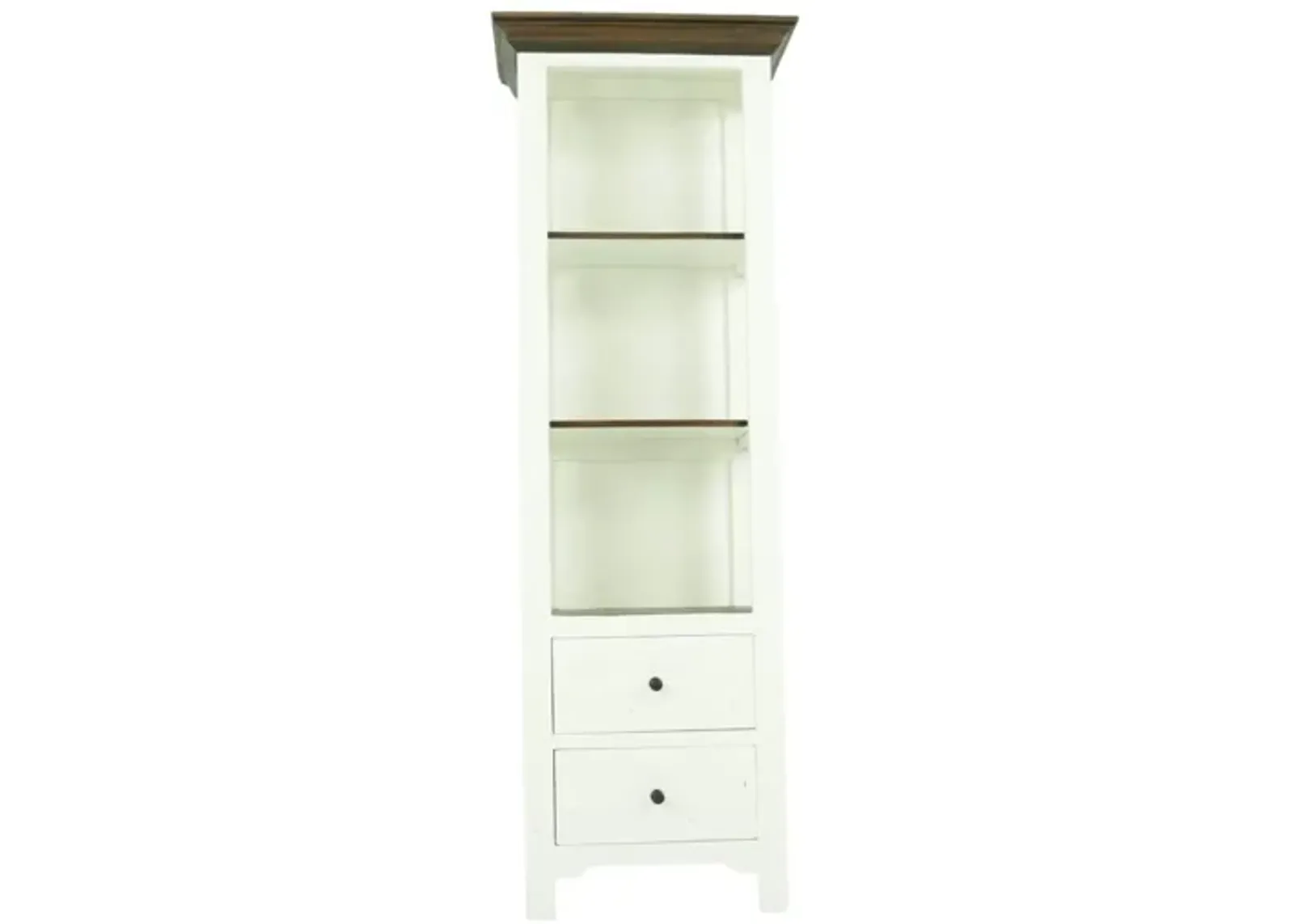 VERONAS WHITE/TOBACCO BOOKCASE