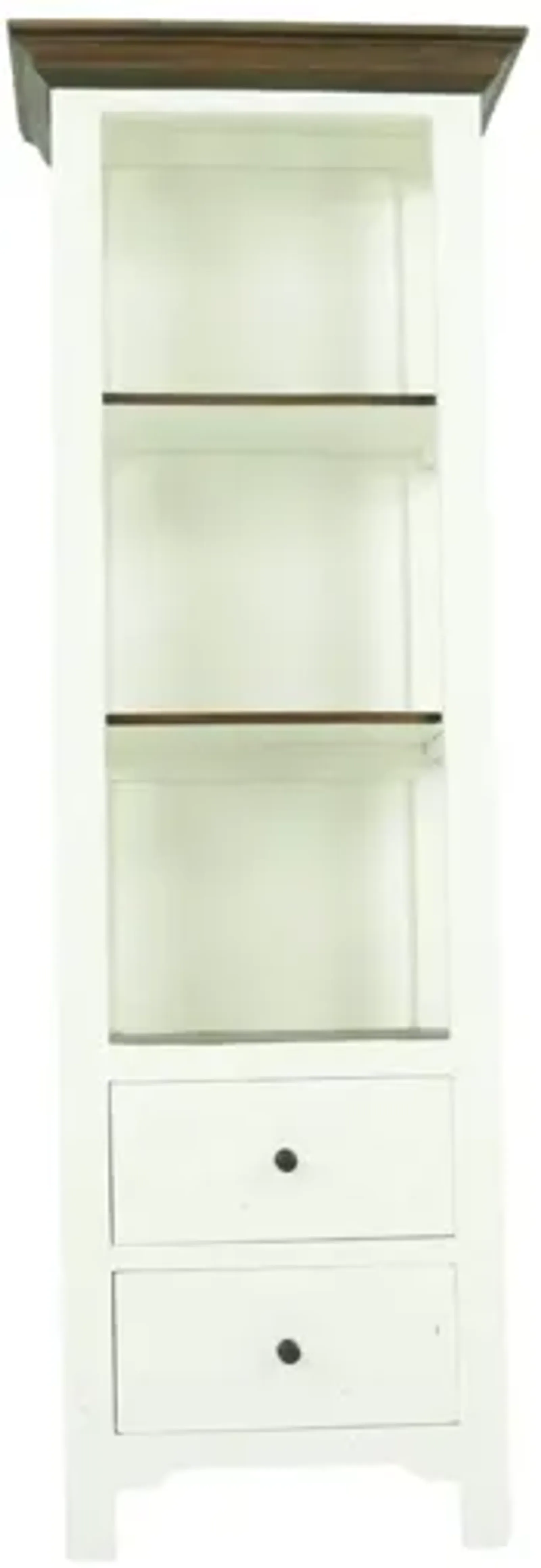 VERONAS WHITE/TOBACCO BOOKCASE