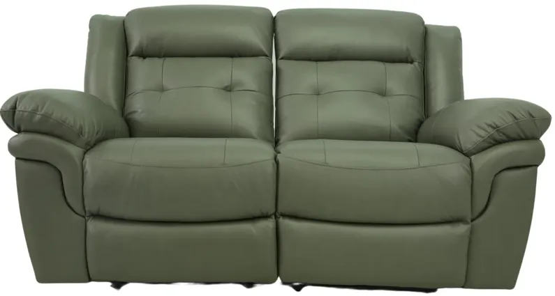 NEWBURY STONE LEATHER 1P POWER LOVESEAT