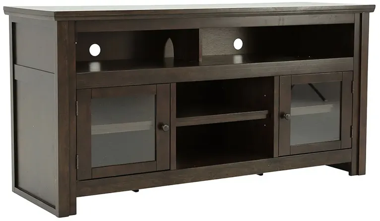 HARPAN REDDISH BROWN LARGE TV STAND