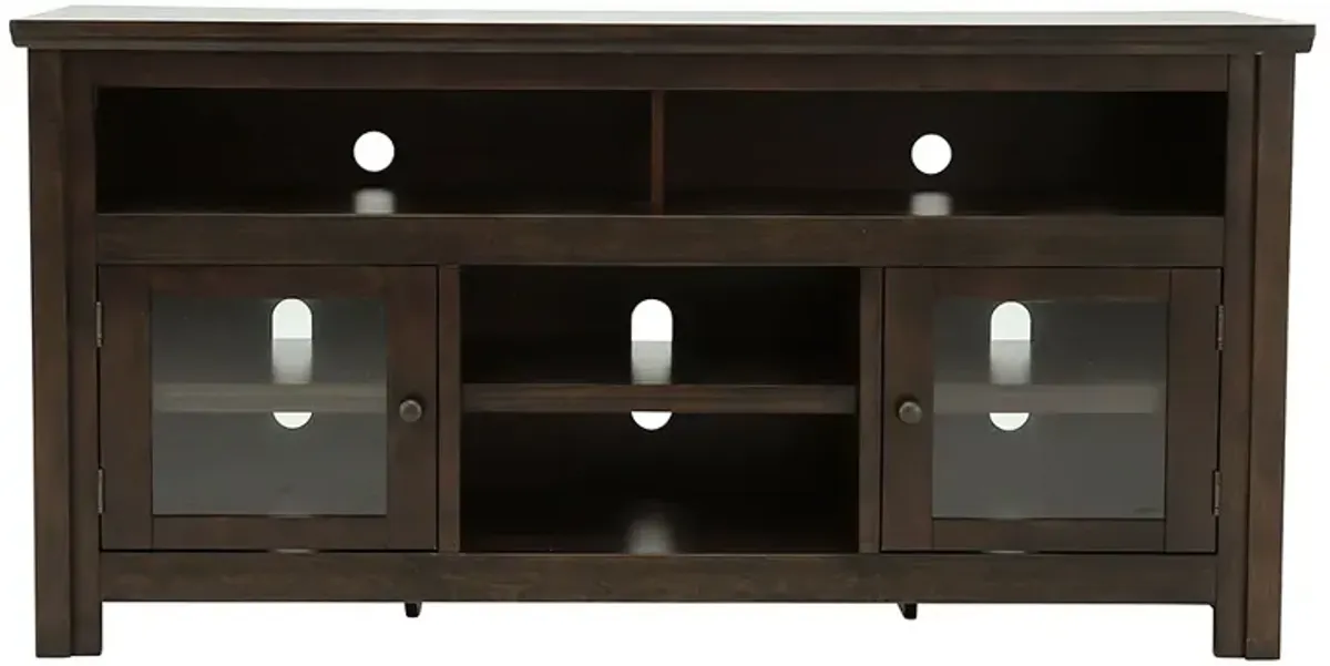 HARPAN REDDISH BROWN LARGE TV STAND