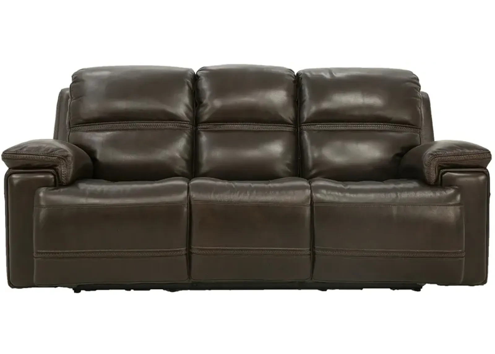 FENWICK POWER DARK BROWN RECLINING SOFA P2