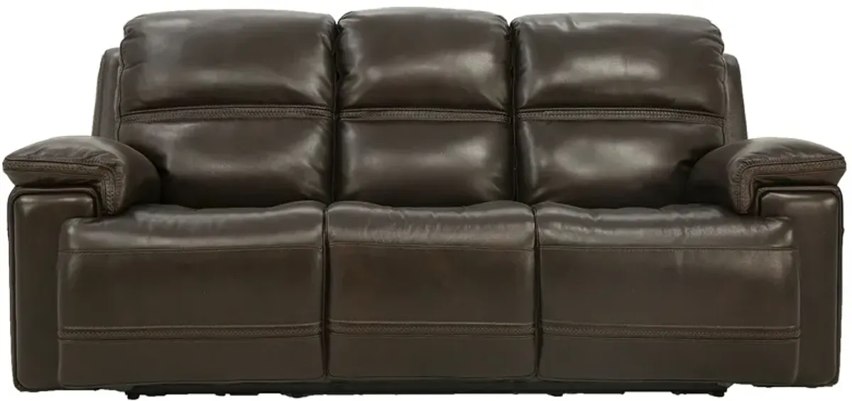 FENWICK POWER DARK BROWN RECLINING SOFA P2