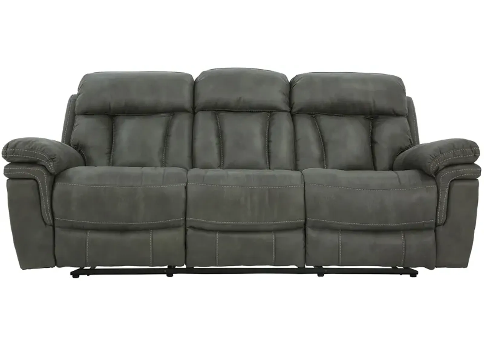 CAYMAN GUNMETAL RECLINING SOFA