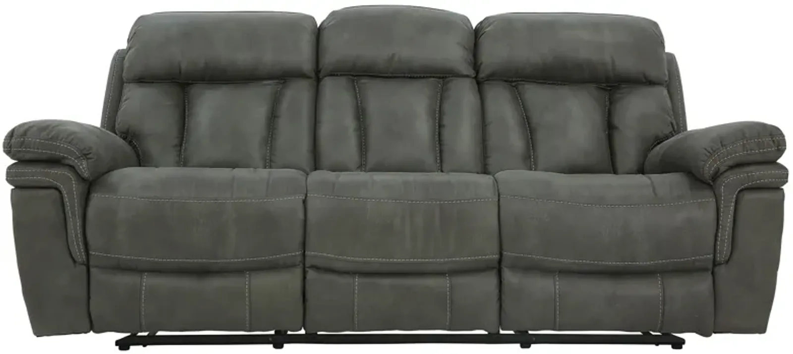 CAYMAN GUNMETAL RECLINING SOFA