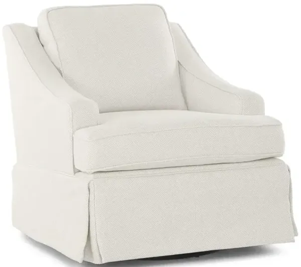 AYLA SIMPLY WHITE SWIVEL GLIDER