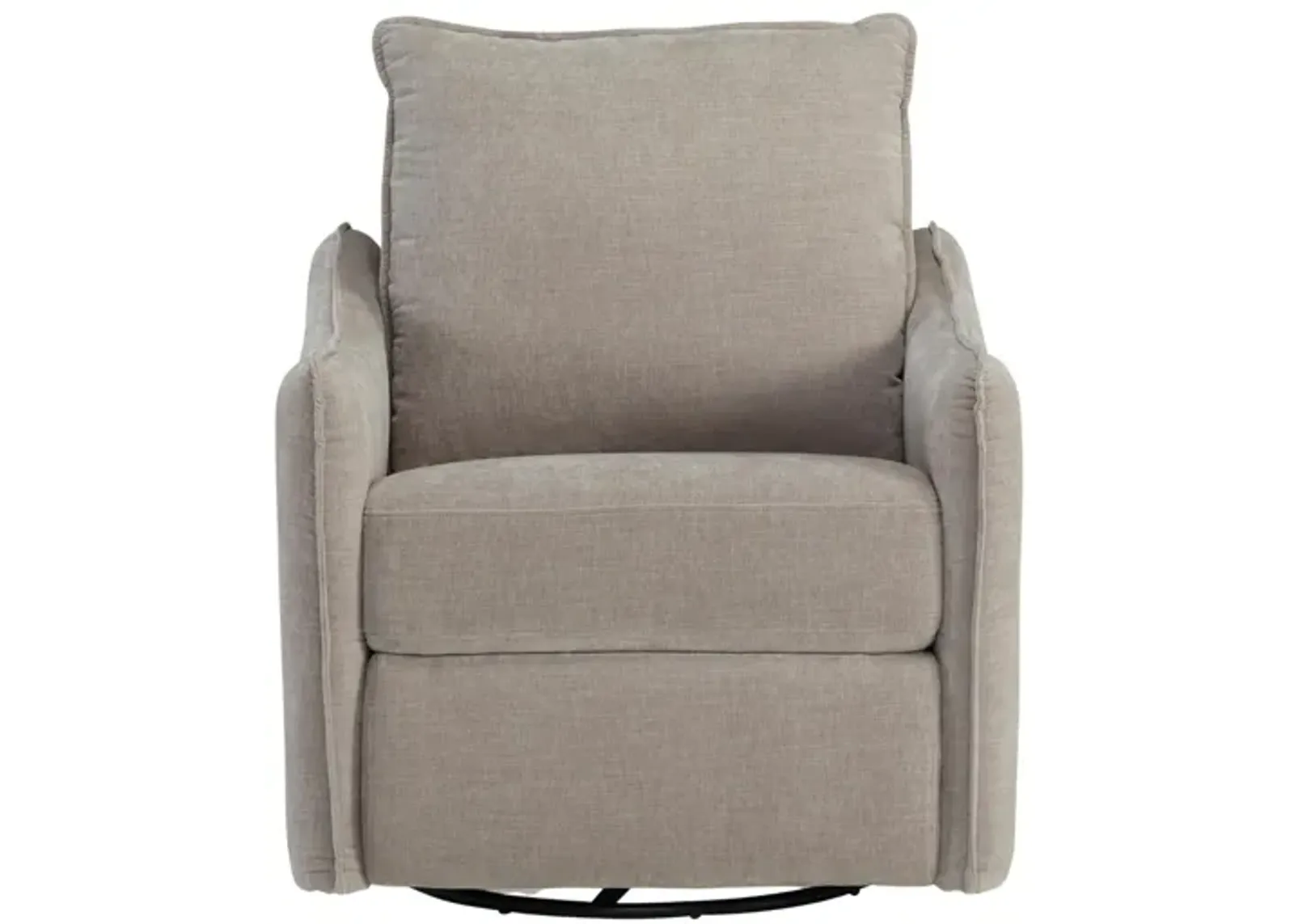 MCBURG TAUPE SWIVEL POWER RECLINER