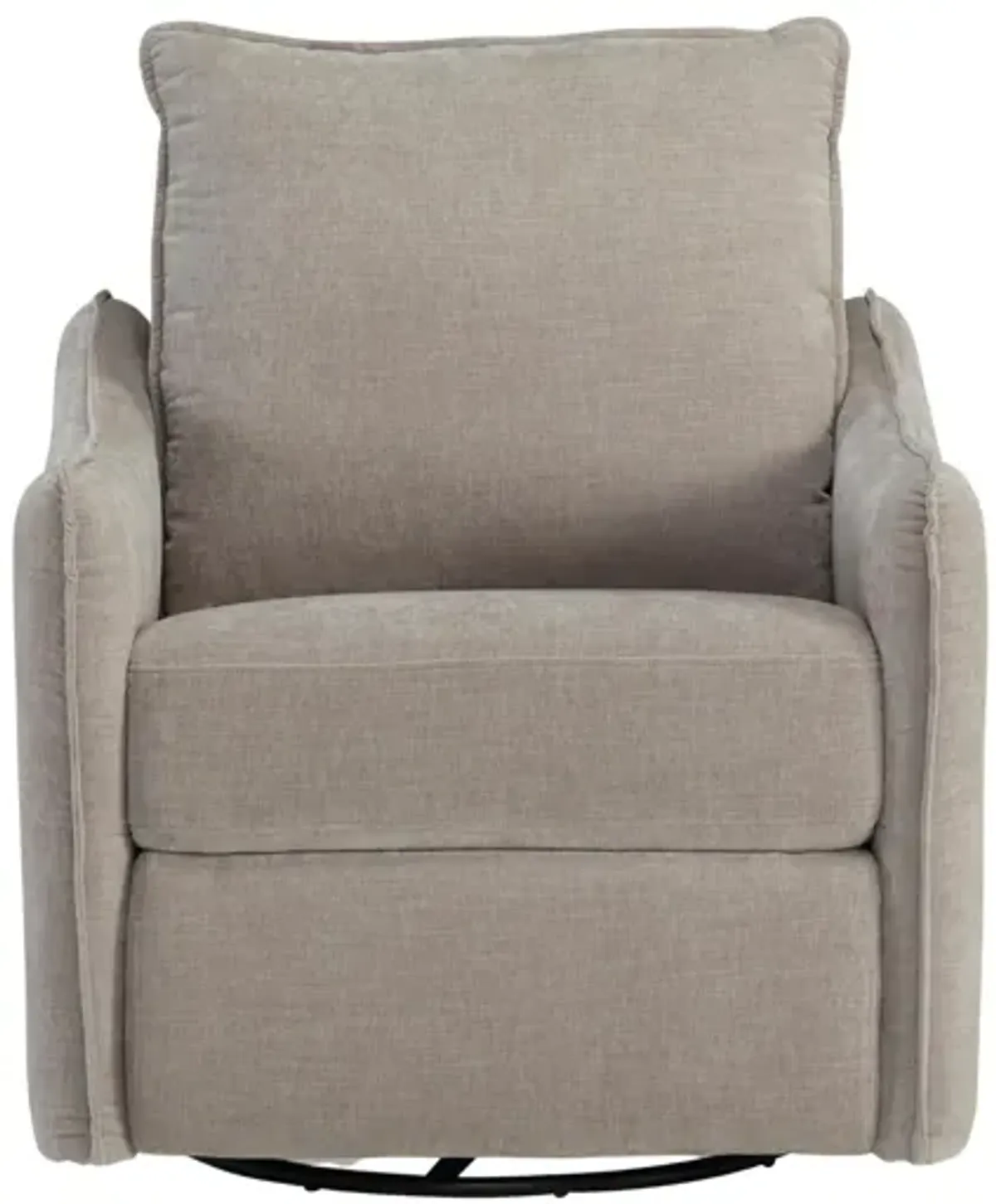 MCBURG TAUPE SWIVEL POWER RECLINER