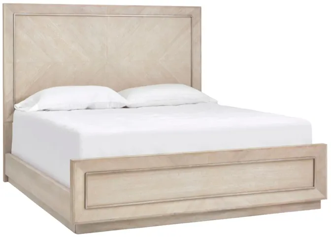 AMHERST WHITEWASH QUEEN PANEL BED