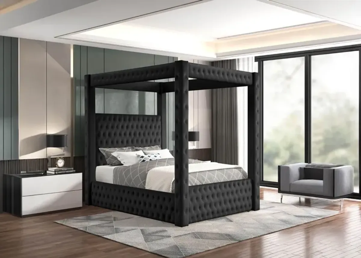 ANNABELLE BLACK CANOPY QUEEN BED