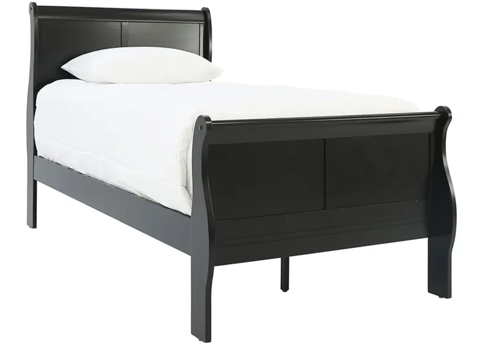 LOUIS PHILIP BLACK TWIN BED