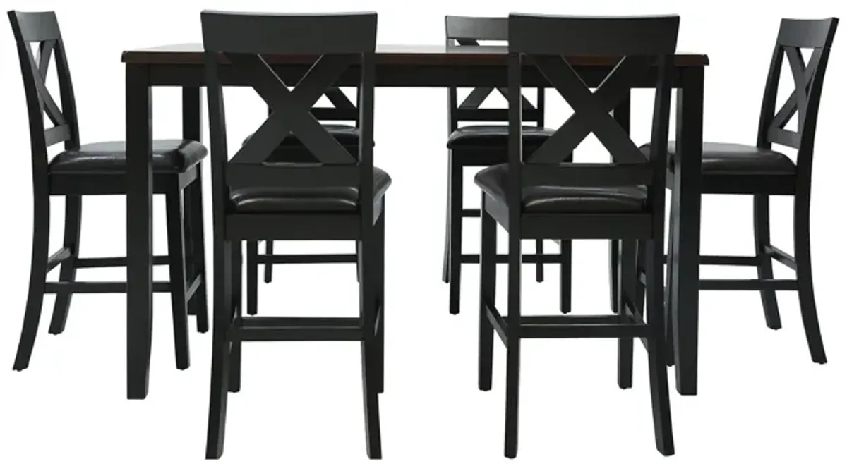 THORNTON 7 PIECE GATHERING TABLE SET