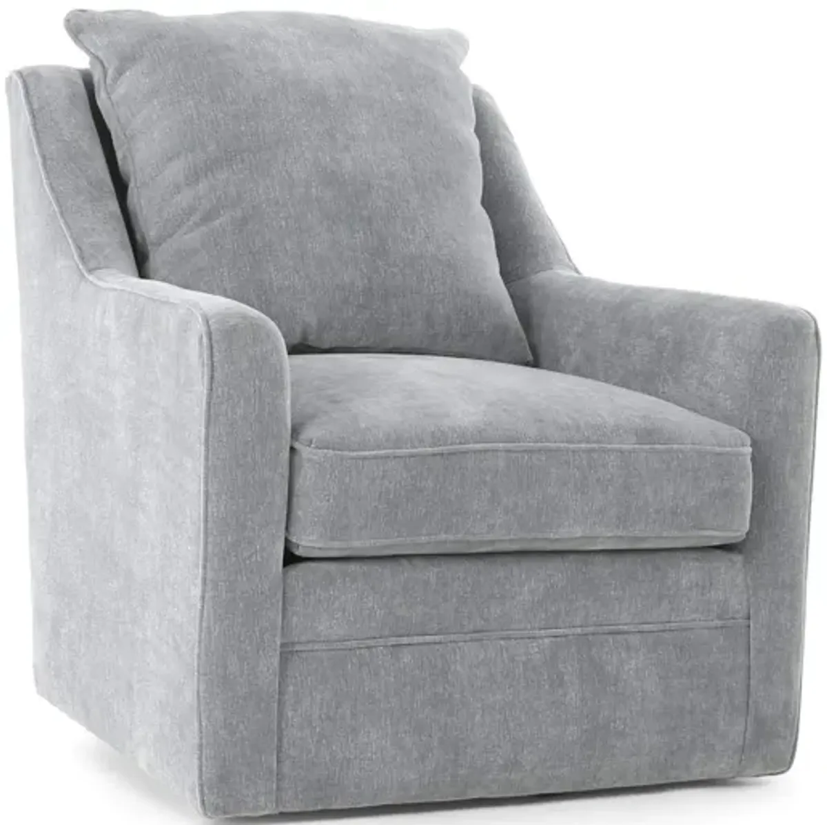 AUBREY CHAMBRAY PILLOW BACK SWIVEL CHAIR