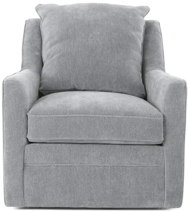 AUBREY CHAMBRAY PILLOW BACK SWIVEL CHAIR