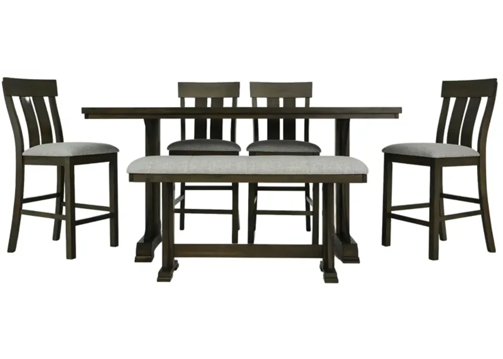 QUINCY 6 PIECE COUNTER HEIGHT TABLE SET