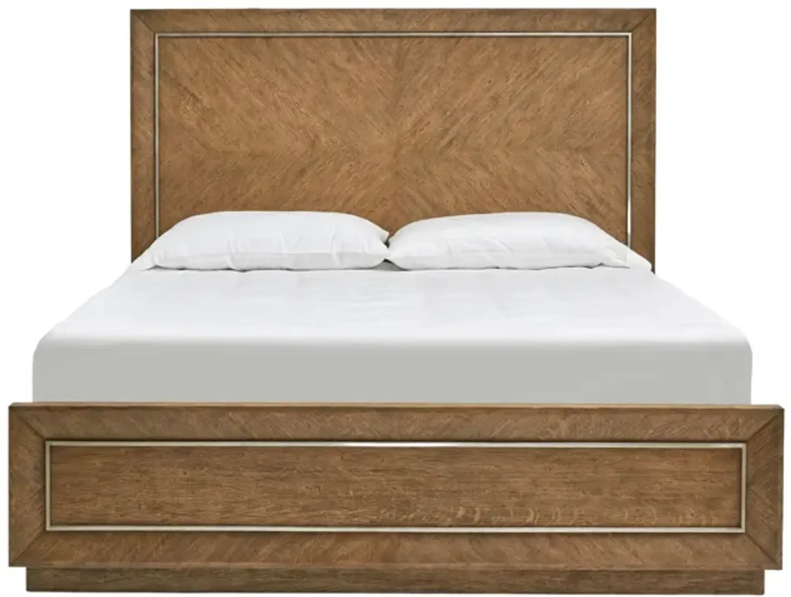 AMHERST LIGHT OAK KING PANEL BED