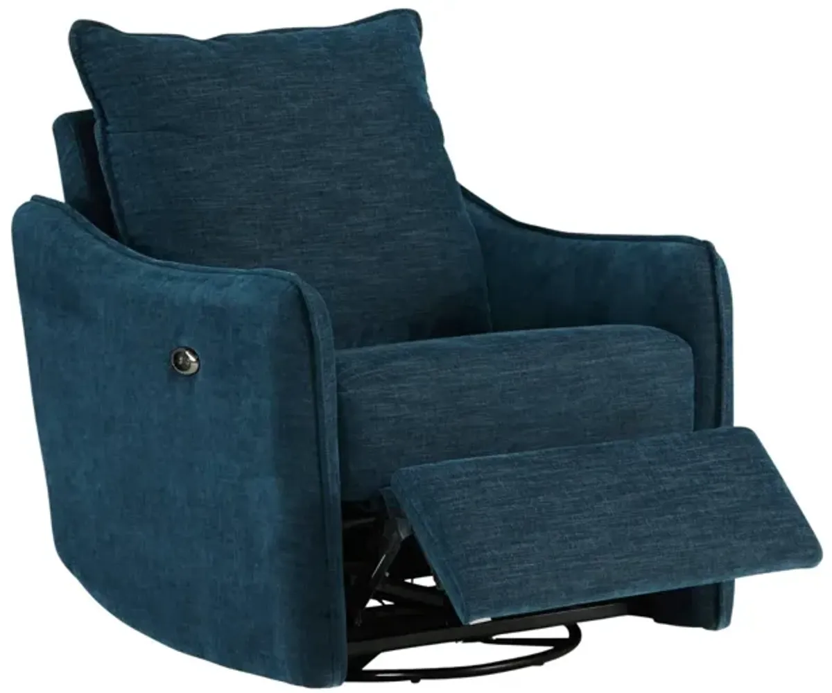 MCBURG NAVY SWIVEL POWER RECLINER