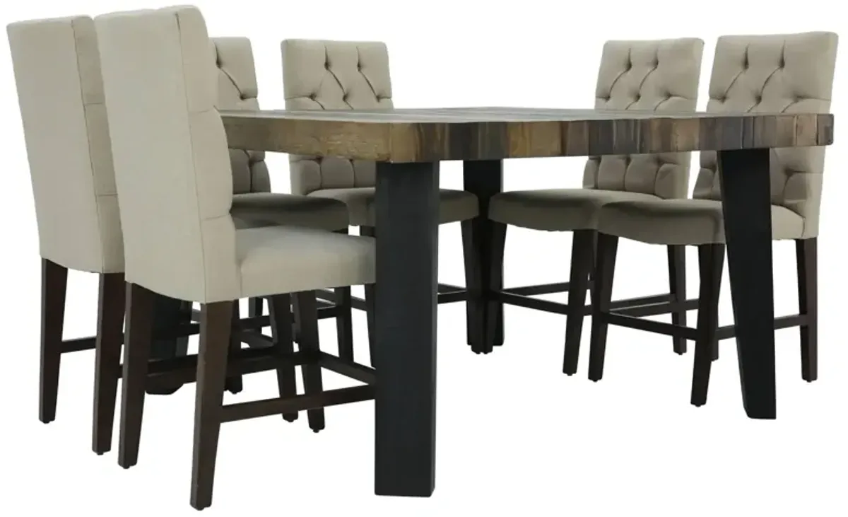 VICTORIA 7 PIECE COUNTER HEIGHT DINING SET