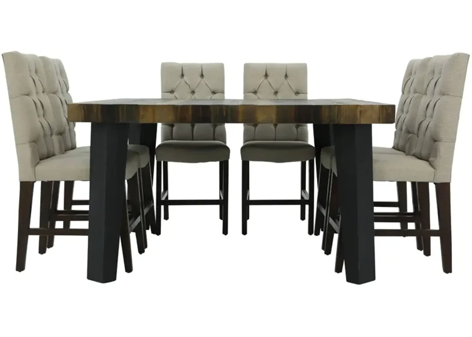 VICTORIA 7 PIECE COUNTER HEIGHT DINING SET