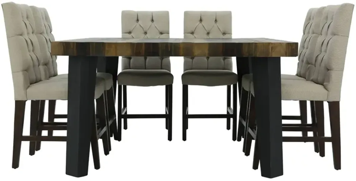 VICTORIA 7 PIECE COUNTER HEIGHT DINING SET