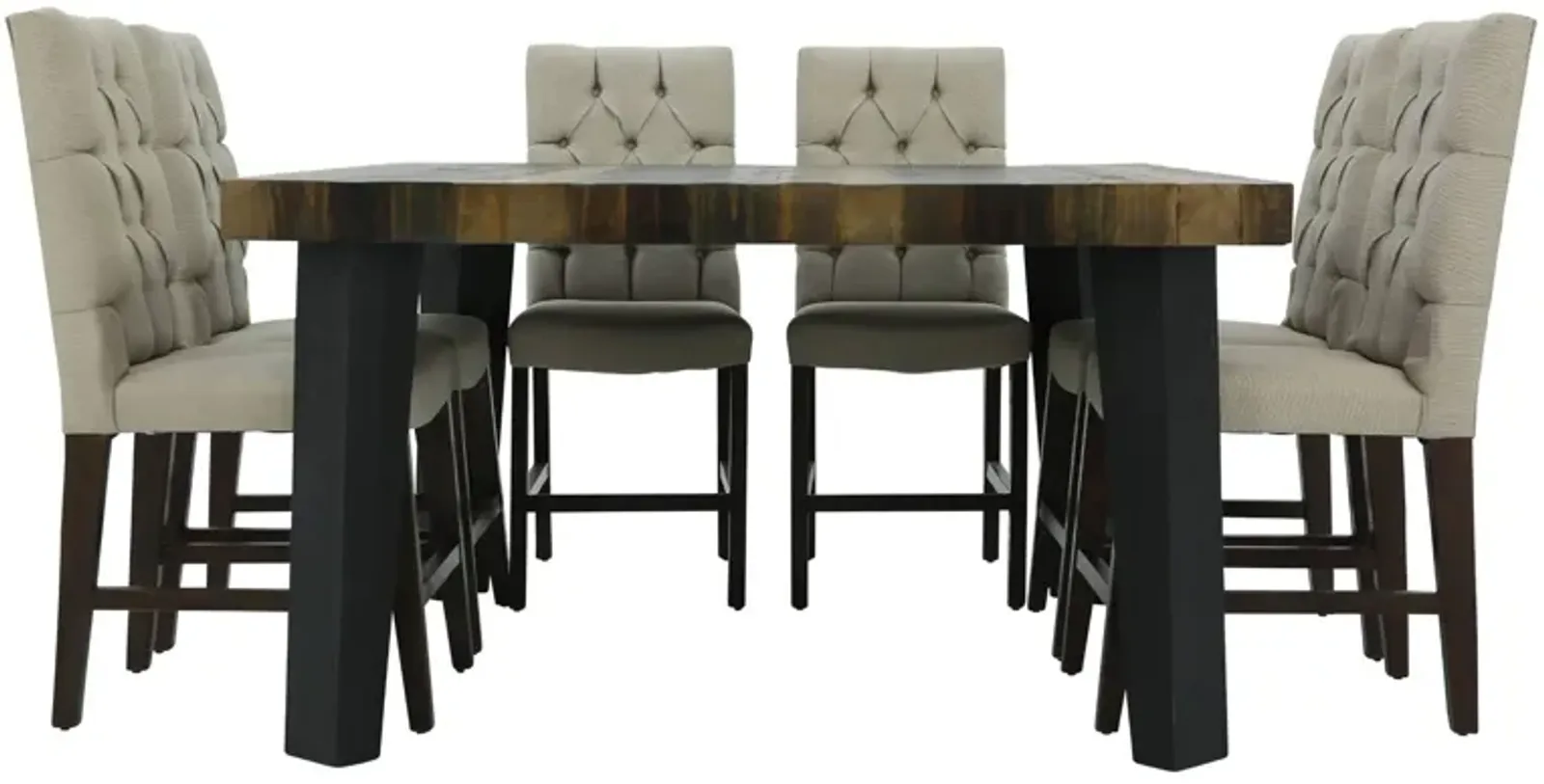 VICTORIA 7 PIECE COUNTER HEIGHT DINING SET