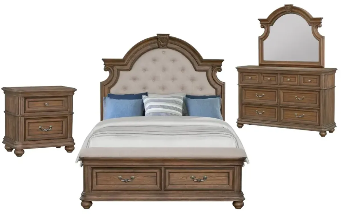 MALLORY LIGHT OAK QUEEN BEDROOM SET