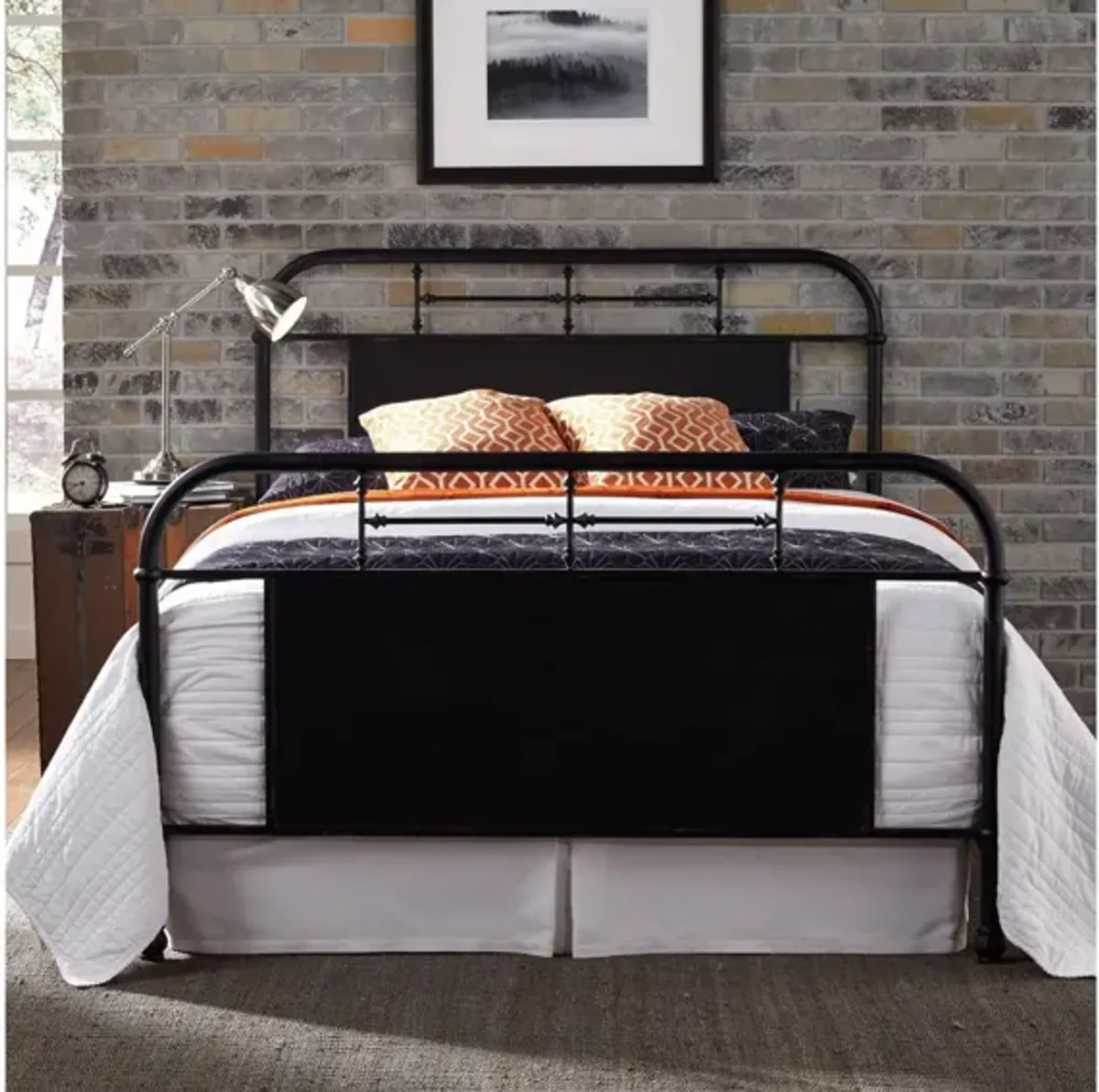 JOLENE VINTAGE BLACK KING BED