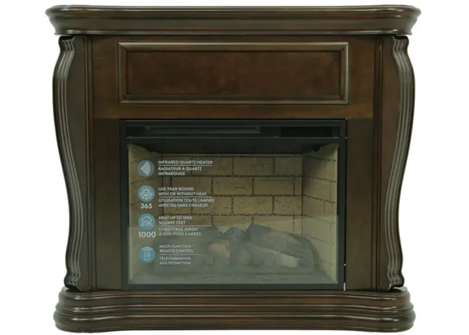 JAYDEN CHERRY FIREPLACE WITH INSERT