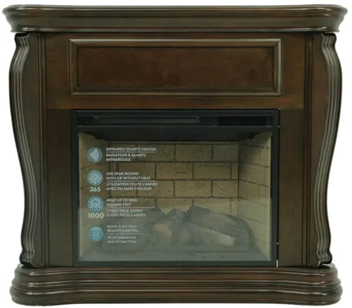 JAYDEN CHERRY FIREPLACE WITH INSERT