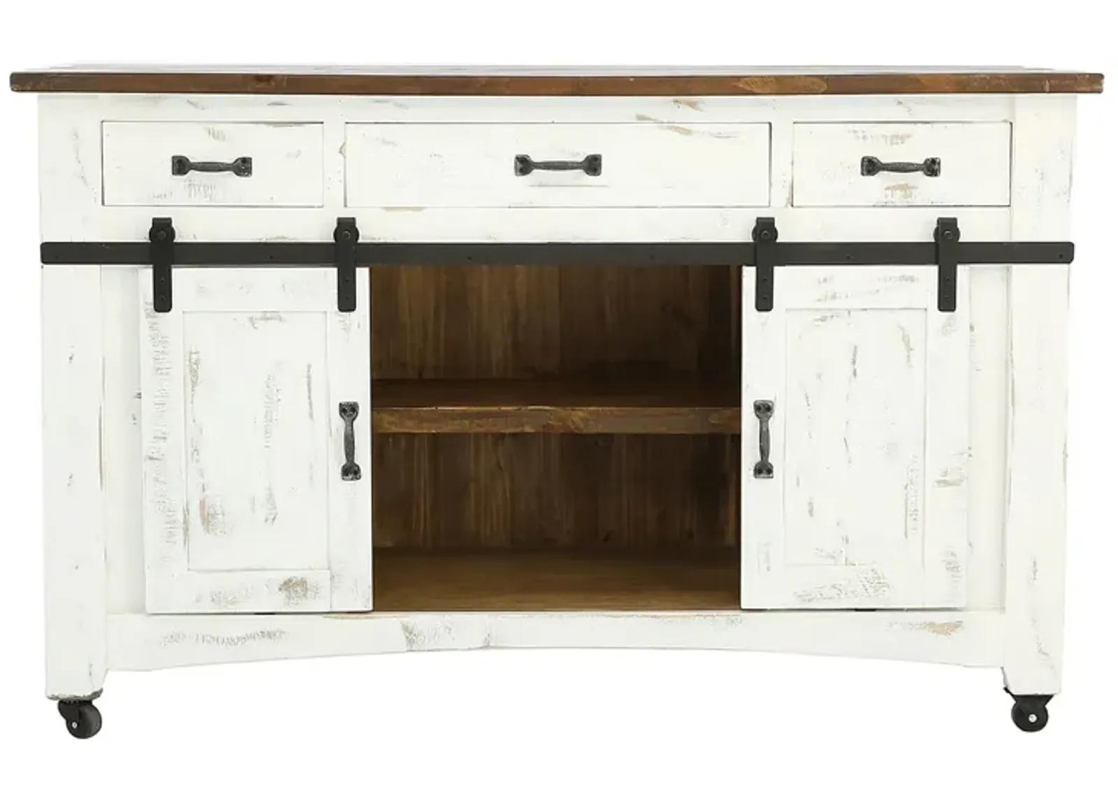 PUEBLO WHITE KITCHEN ISLAND