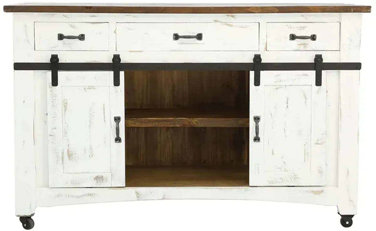 PUEBLO WHITE KITCHEN ISLAND