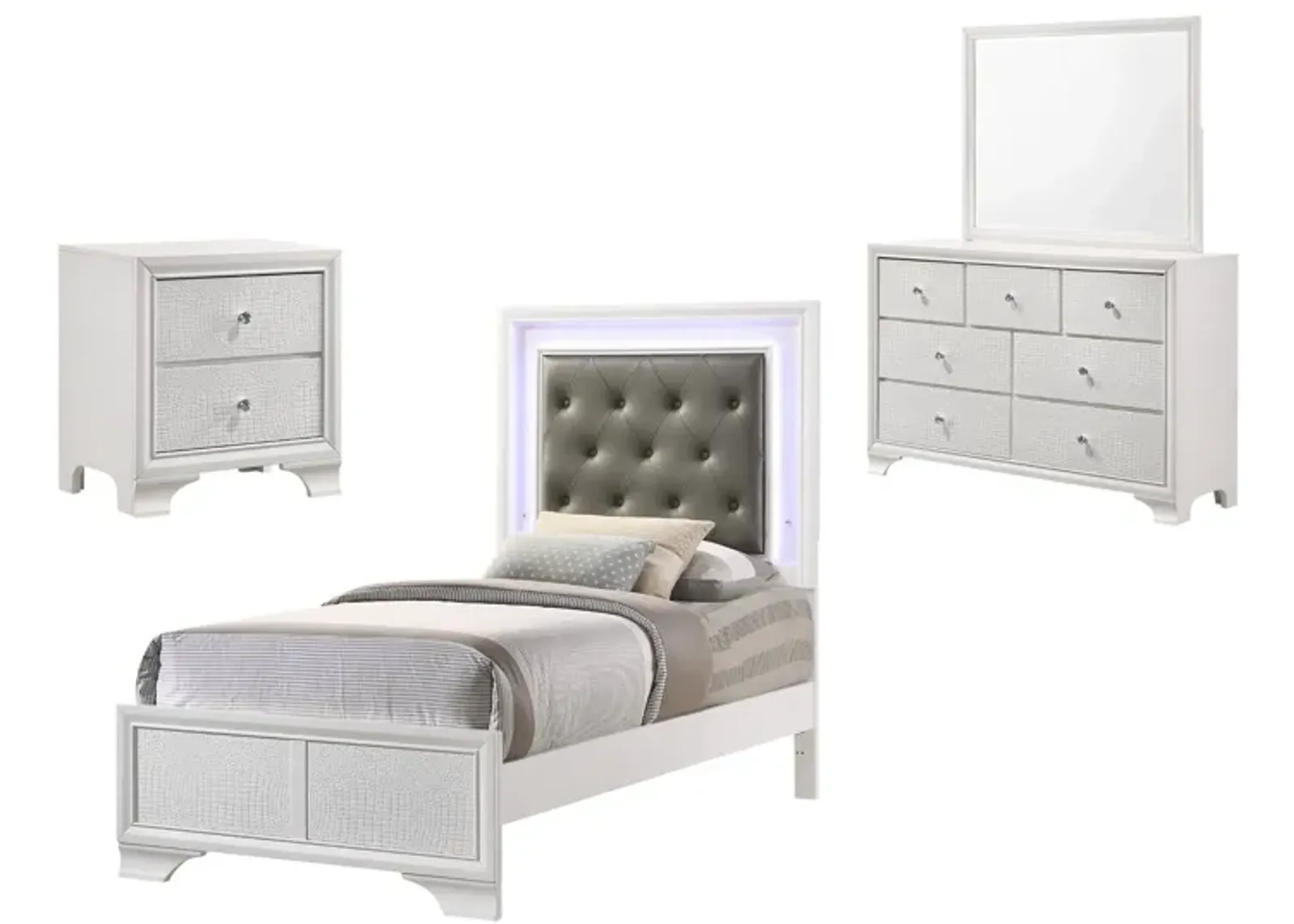 LYSSA FROST TWIN BEDROOM SET