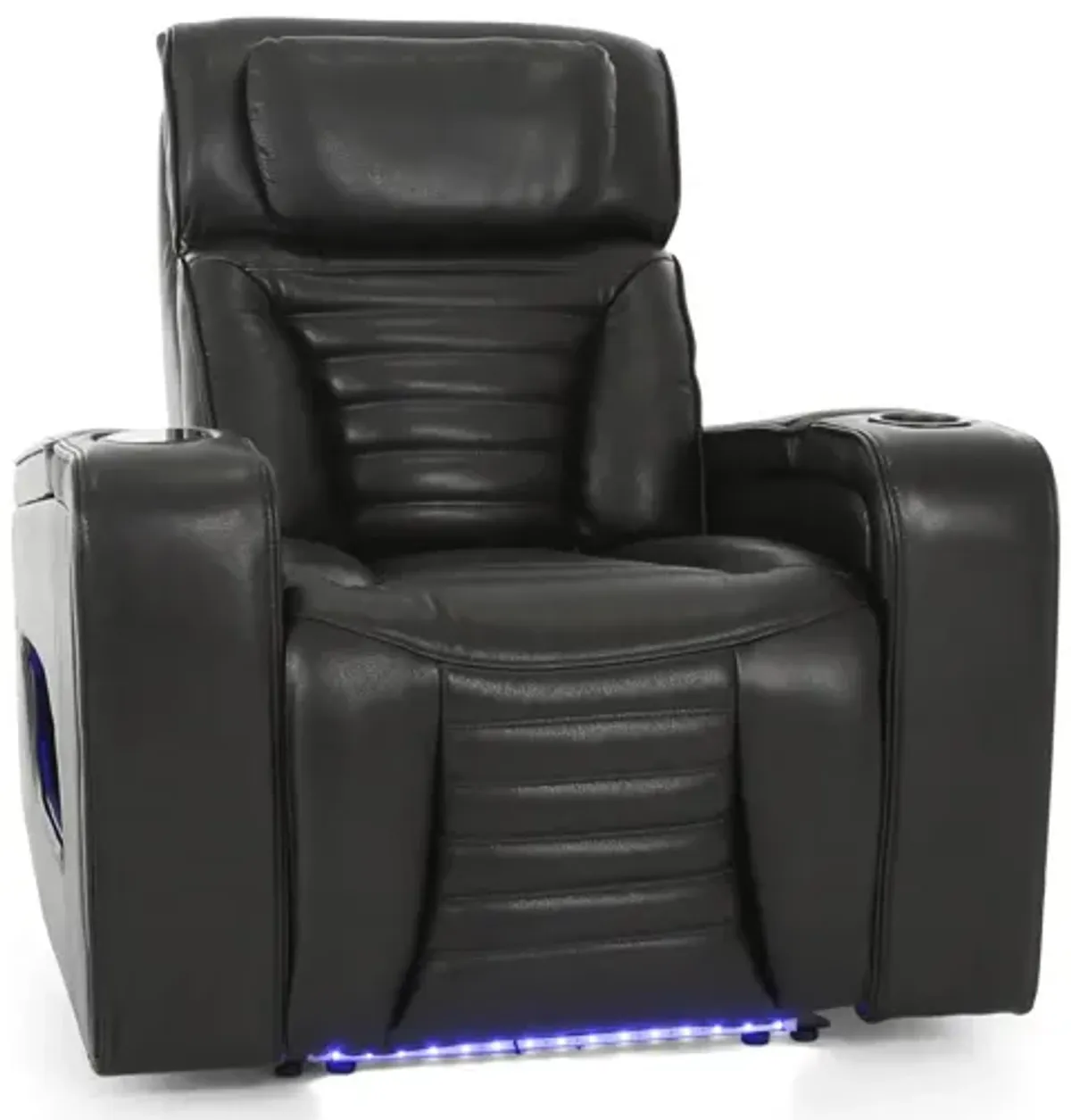 CALLIX BLACKBERRY LEATHER P2 POWER RECLINER WITH LIGHTS