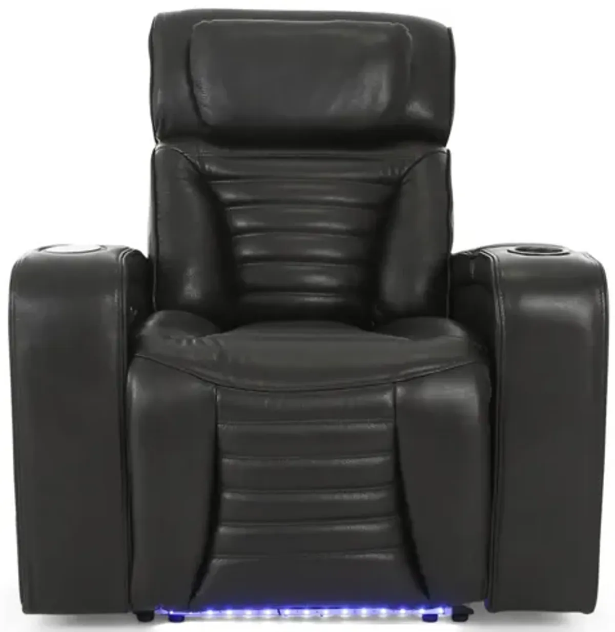 CALLIX BLACKBERRY LEATHER P2 POWER RECLINER WITH LIGHTS