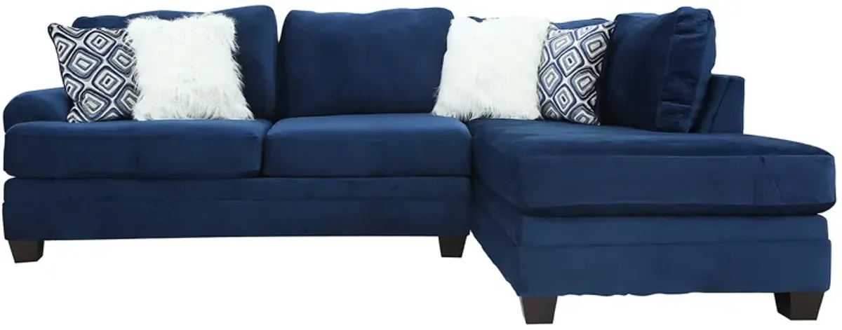 BRODIE GROOVY NAVY 2 PIECE SECTIONAL