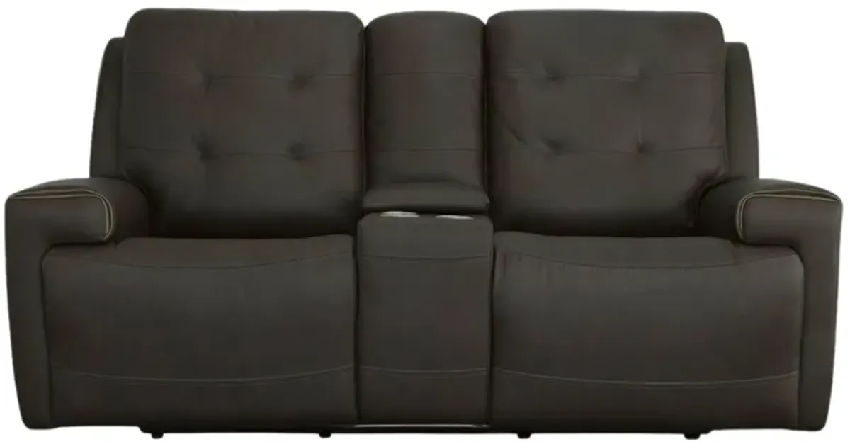 IRIS CHARCOAL RECLINING POWER LOVESEAT WITH CONSOLE P2