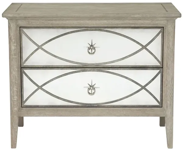 MARQUESA GRAY MIRRORED NIGHTSTAND