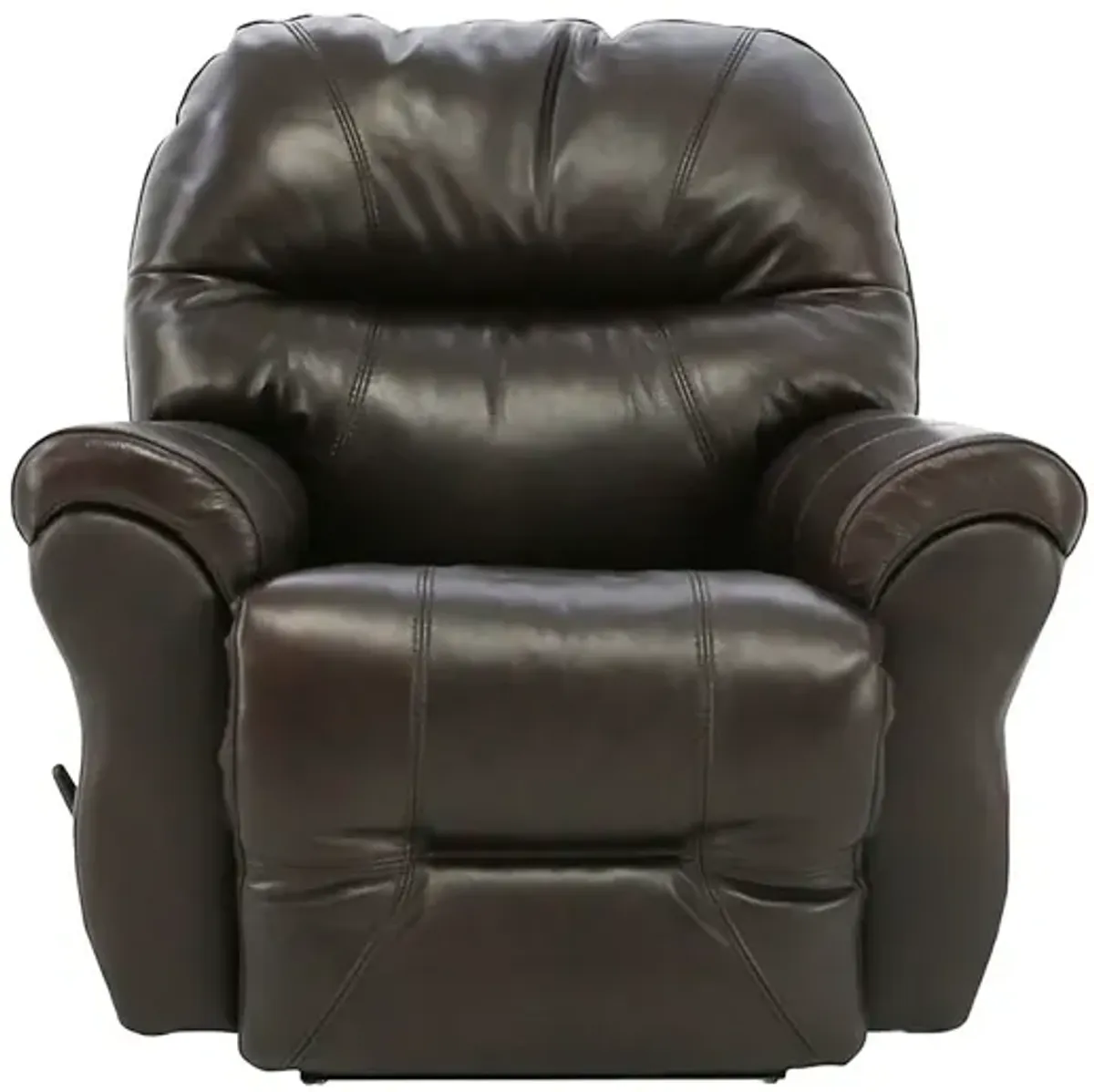 BODIE CHOCOLATE TOP GRAIN LEATHER RECLINER