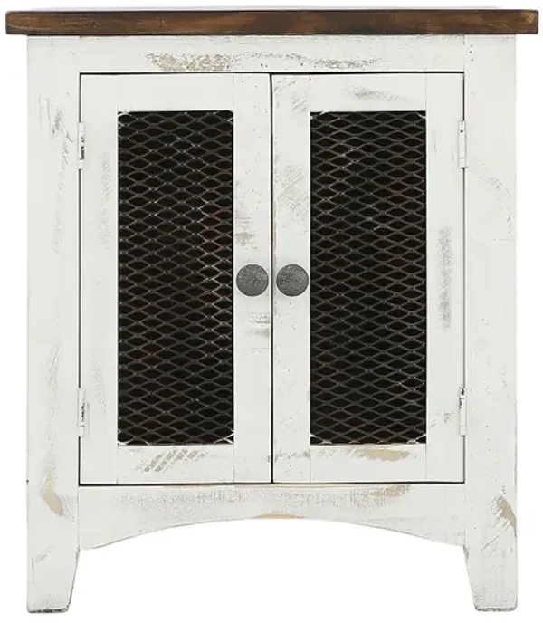 PUEBLO WHITE END TABLE