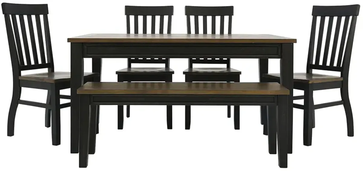 RAVEN NOIR 6 PIECE DINING SET